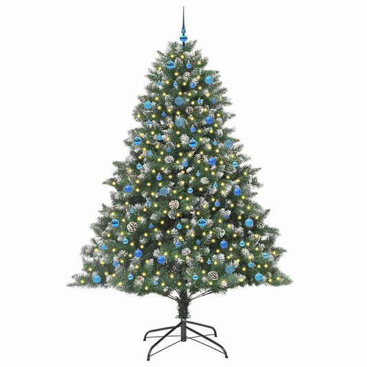 Artificial Christmas Tree with 300 LEDs with Stand Green 240 cm