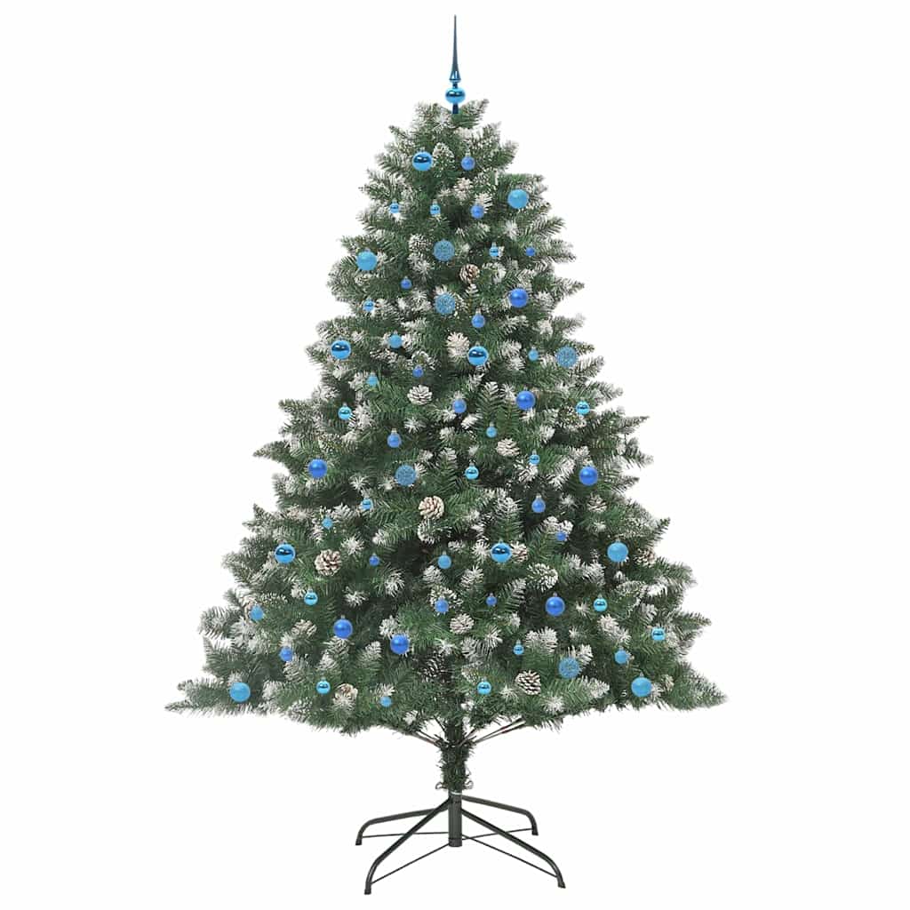 Artificial Christmas Tree with 300 LEDs with Stand Green 240 cm