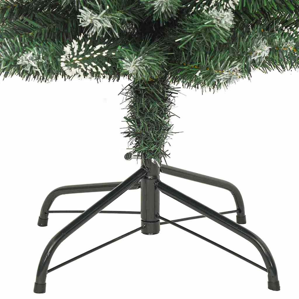 Artificial Slim Christmas Tree Green and White 150 cm