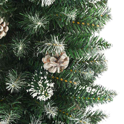 Artificial Slim Christmas Tree Green and White 180 cm