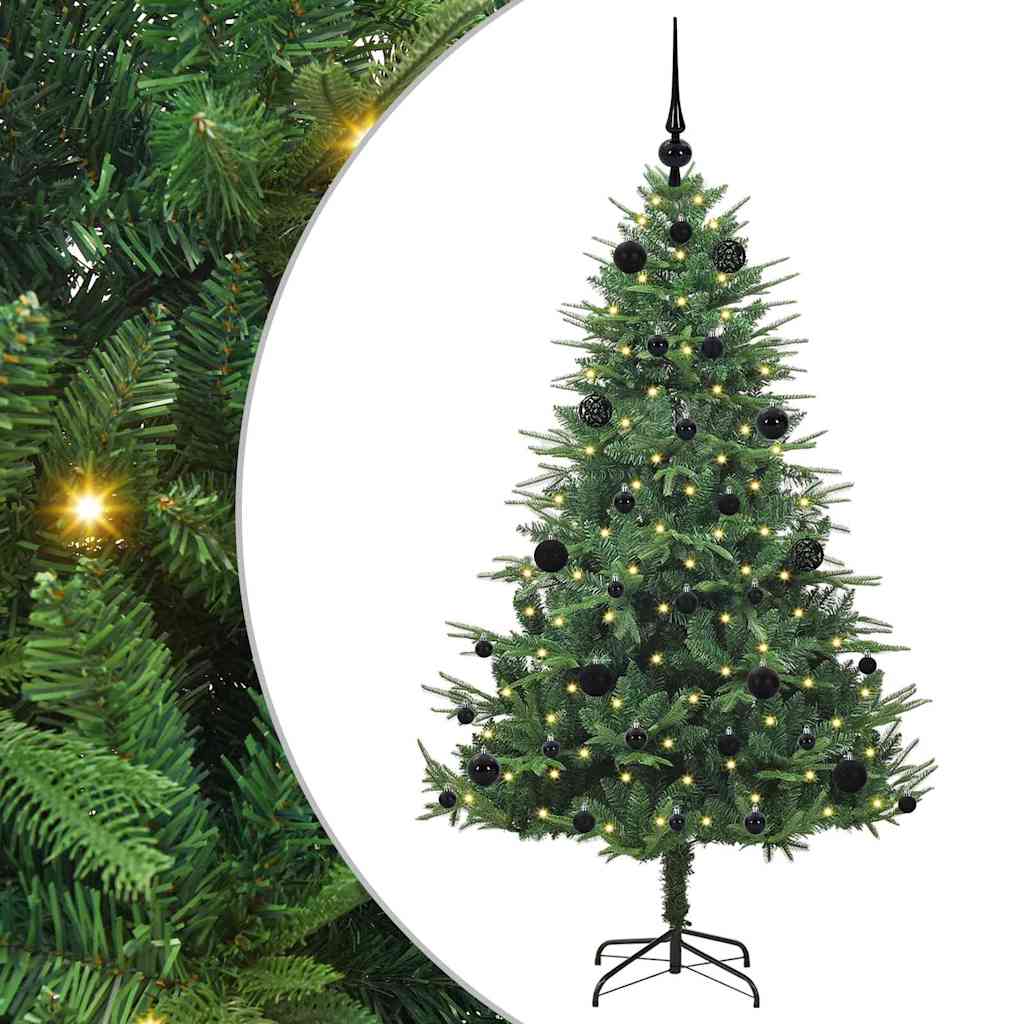 Artificial Pre-lit Christmas Tree with Ball Set Green 150 cm