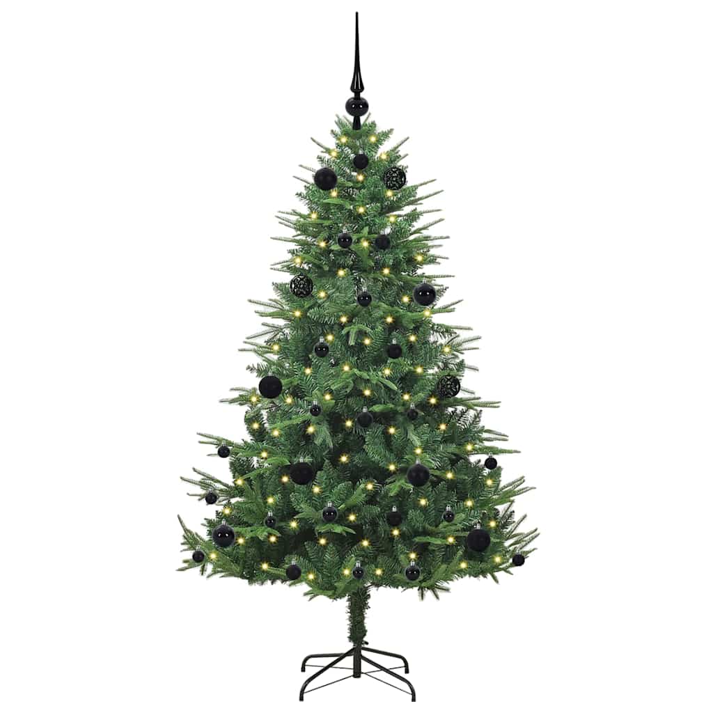 Artificial Pre-lit Christmas Tree with Ball Set Green 150 cm