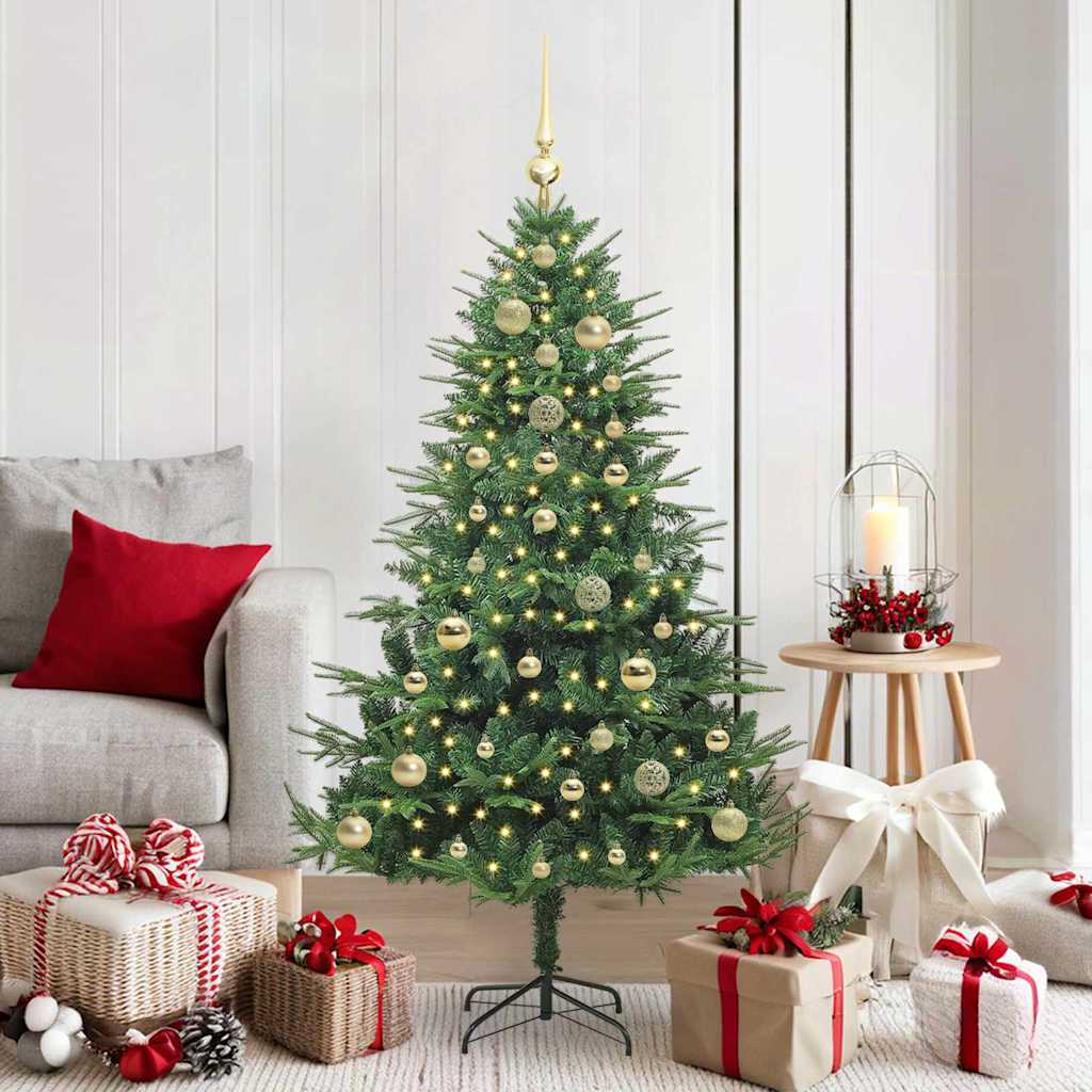 Artificial Pre-lit Christmas Tree with Ball Set Green 150 cm