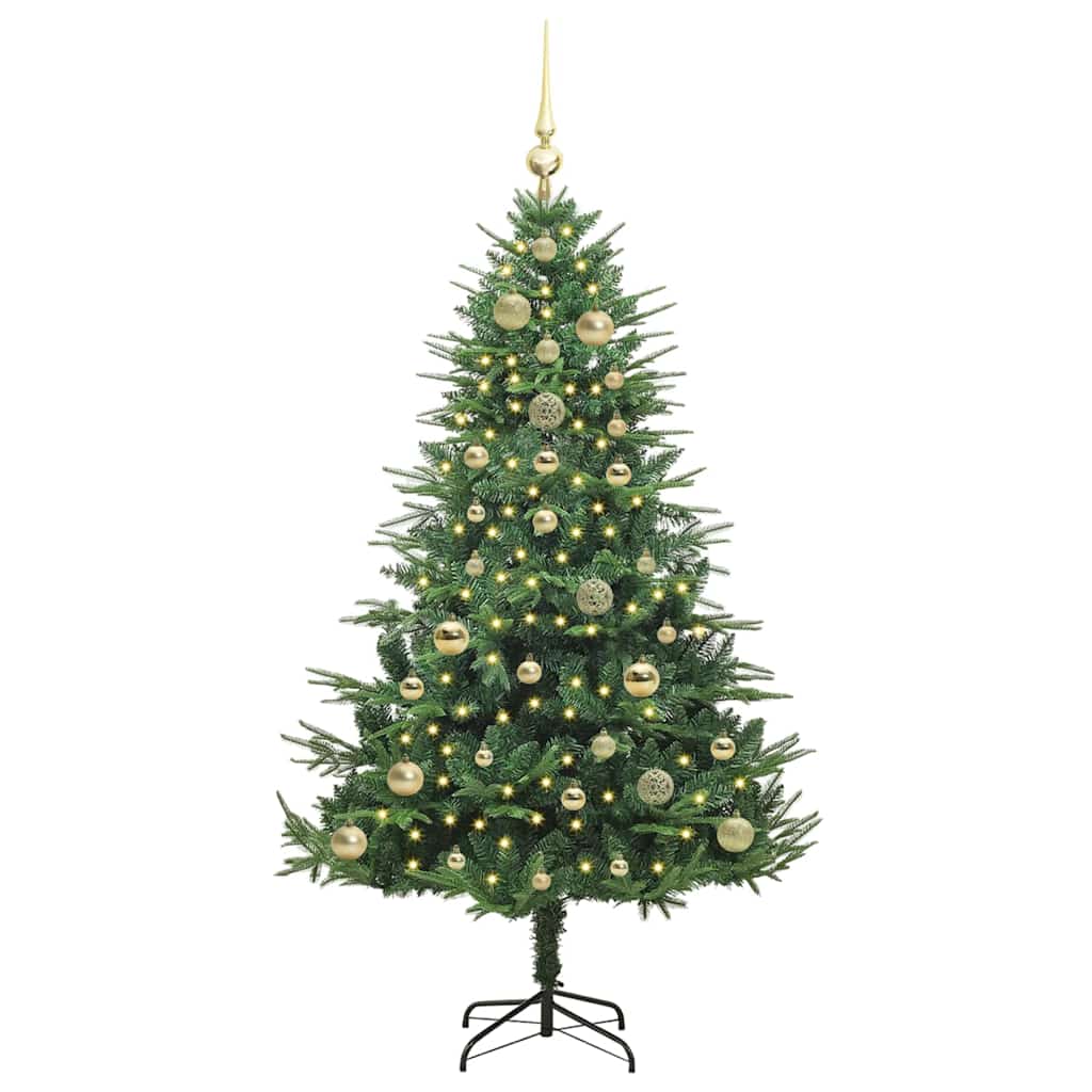 Artificial Pre-lit Christmas Tree with Ball Set Green 150 cm
