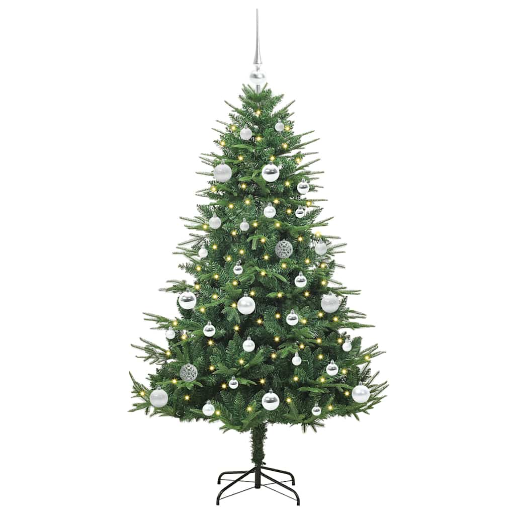 Artificial Pre-lit Christmas Tree with Ball Set Green 150 cm