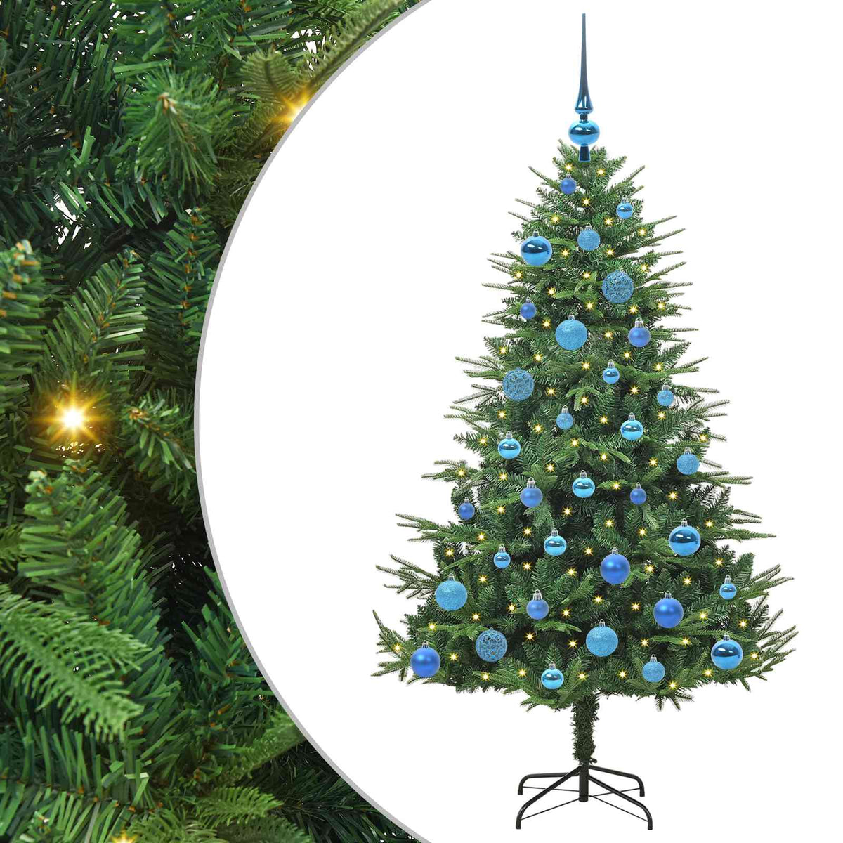 Artificial Pre-lit Christmas Tree with Ball Set Green 150 cm