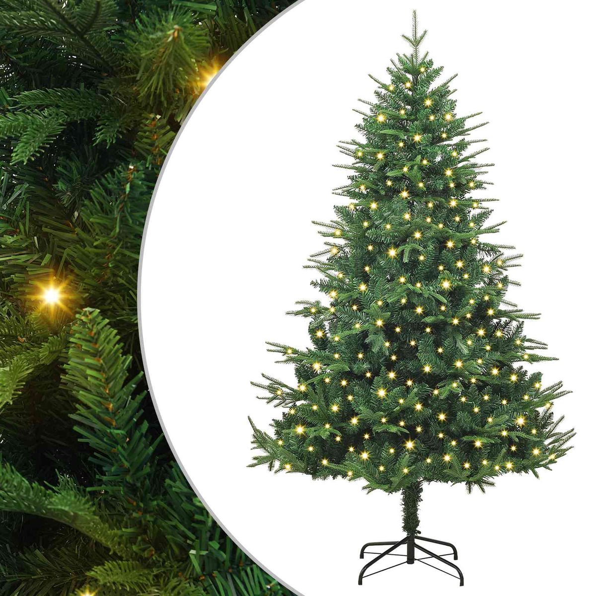 Artificial Pre-lit Christmas Tree 300 LEDs Warm White