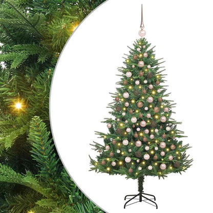 Artificial Pre-lit Christmas Tree with Ball Set Green 180 cm