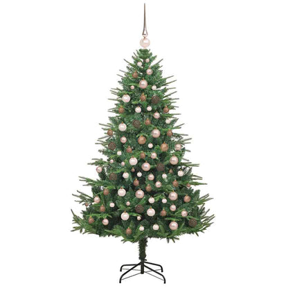 Artificial Pre-lit Christmas Tree with Ball Set Green 180 cm