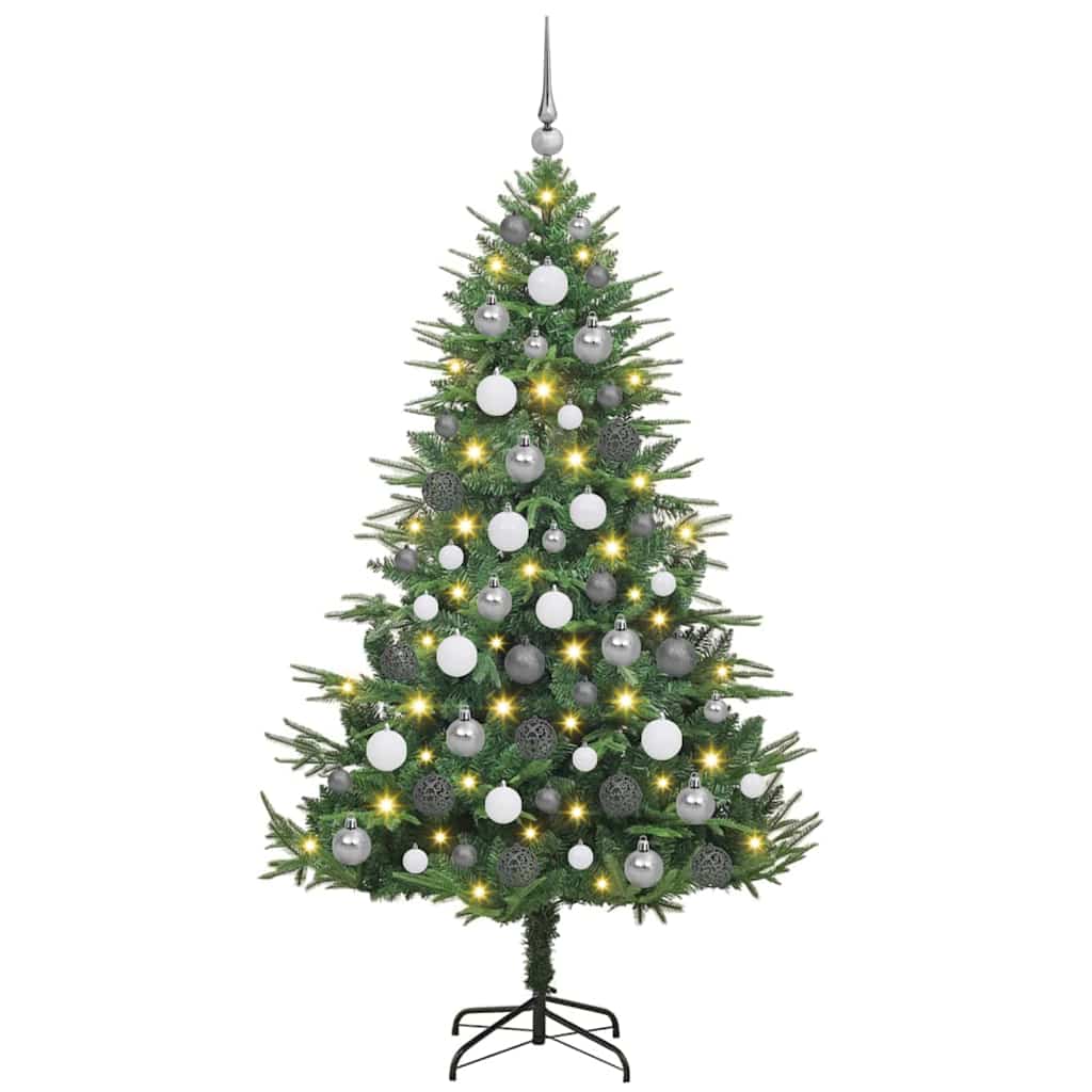Artificial Pre-lit Christmas Tree with Ball Set Green 180 cm
