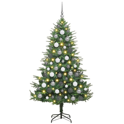 Artificial Pre-lit Christmas Tree with Ball Set Green 180 cm