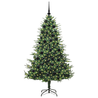 Artificial Pre-lit Christmas Tree with Ball Set Green 180 cm