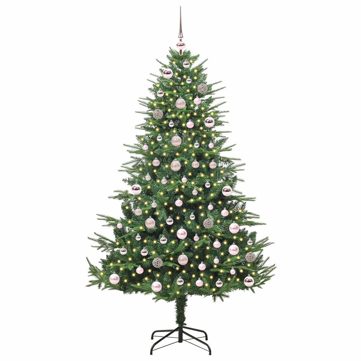 Artificial Pre-lit Christmas Tree with Ball Set Green 180 cm