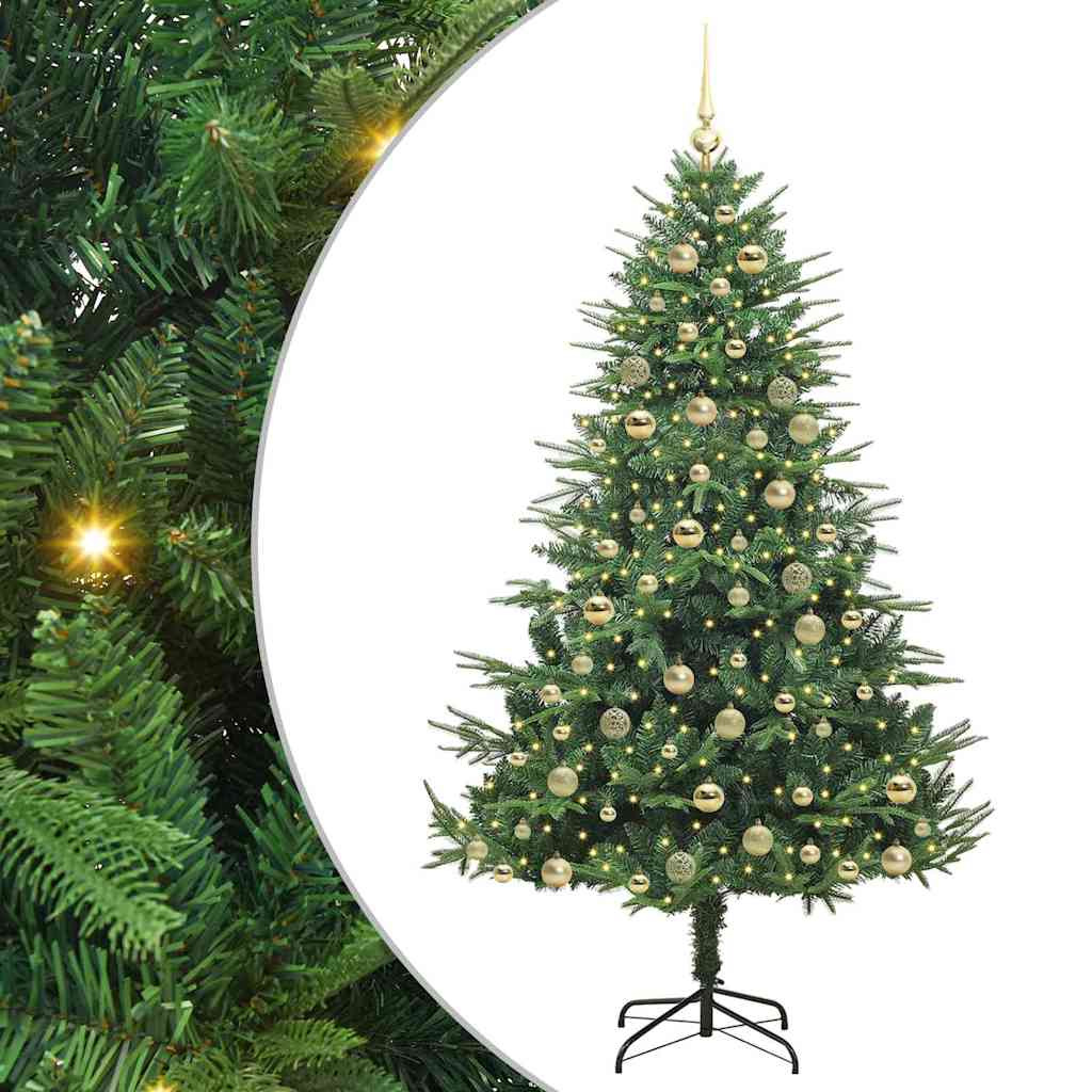 Artificial Pre-lit Christmas Tree with Ball Set Green 180 cm