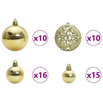 Artificial Pre-lit Christmas Tree with Ball Set Green 180 cm