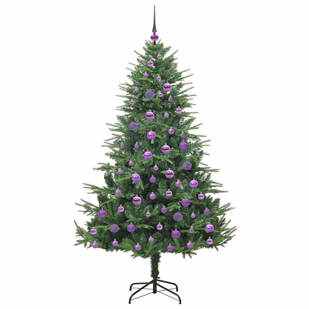Artificial Pre-lit Christmas Tree with Ball Set Green 180 cm