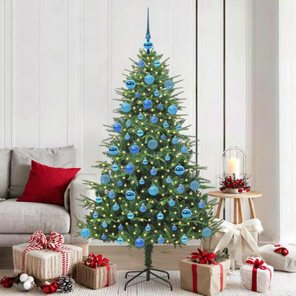 Artificial Pre-lit Christmas Tree with Ball Set Green 180 cm