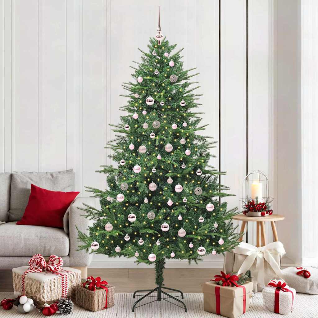 Artificial Pre-lit Christmas Tree with Ball Set Green 210 cm