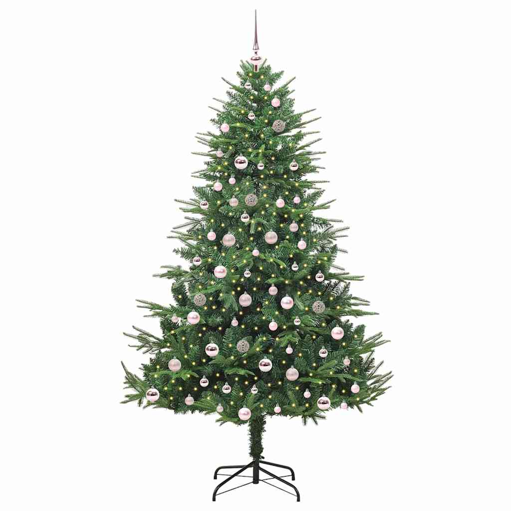 Artificial Pre-lit Christmas Tree with Ball Set Green 210 cm