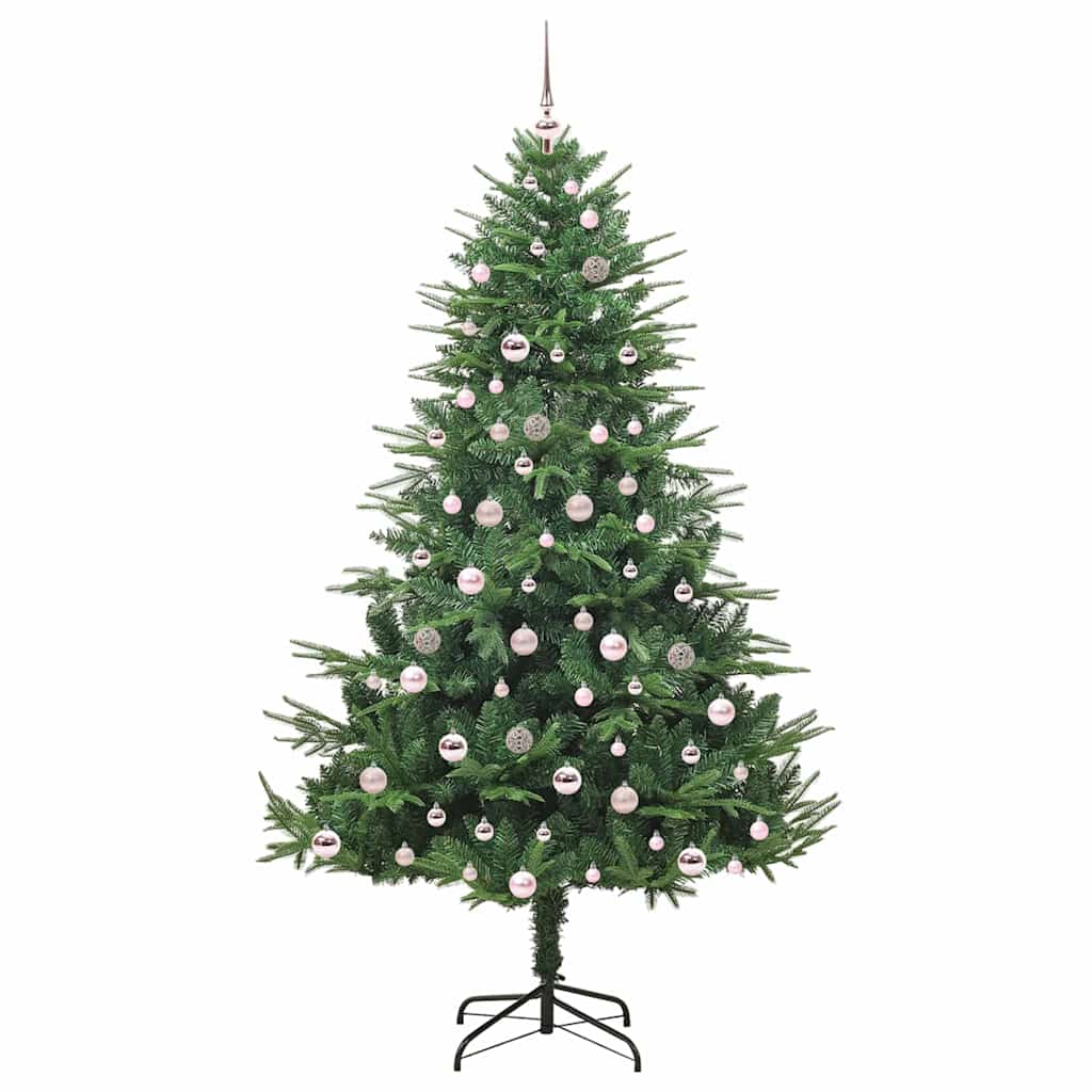 Artificial Pre-lit Christmas Tree with Ball Set Green 210 cm