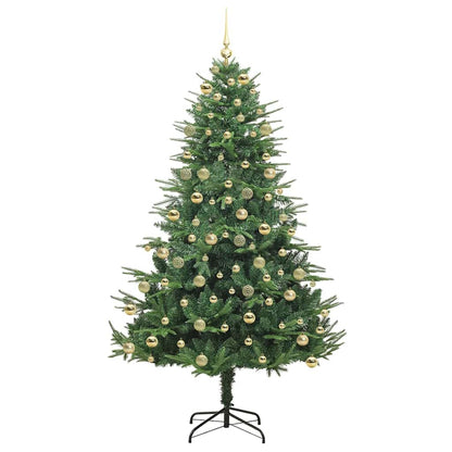 Artificial Pre-lit Christmas Tree with Ball Set Green 210 cm