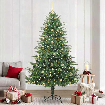 Artificial Pre-lit Christmas Tree with Ball Set Green 240 cm