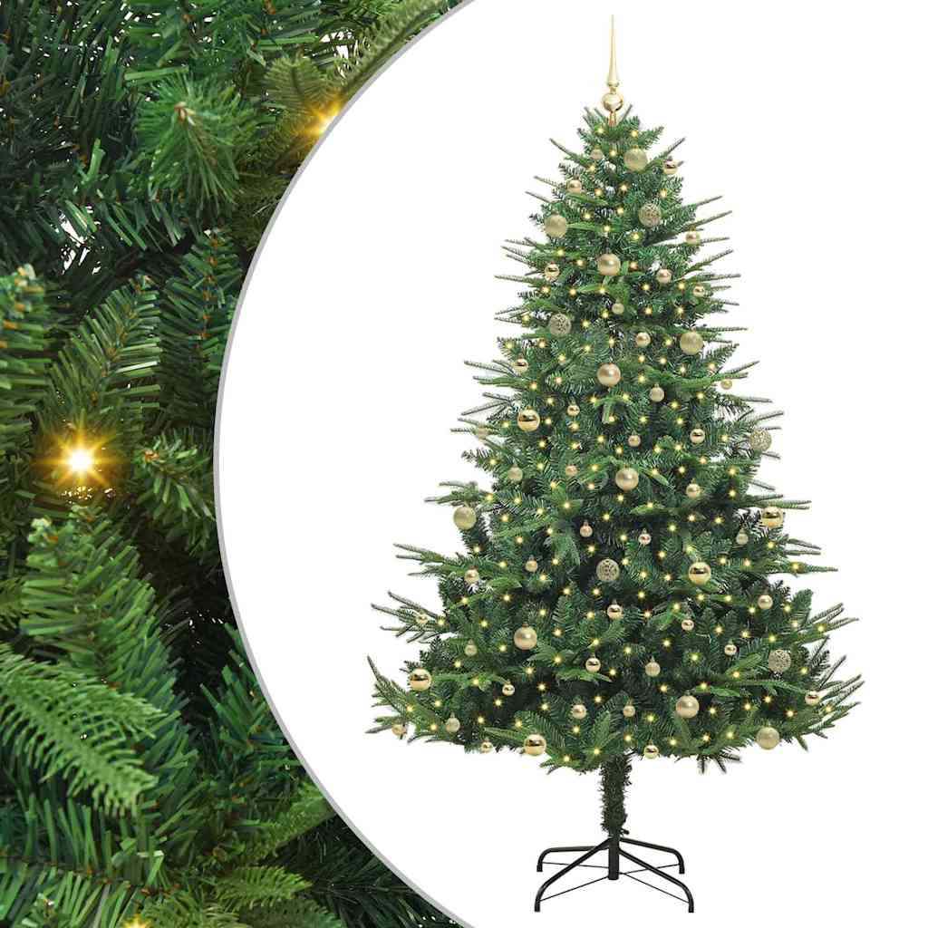 Artificial Pre-lit Christmas Tree with Ball Set Green 240 cm