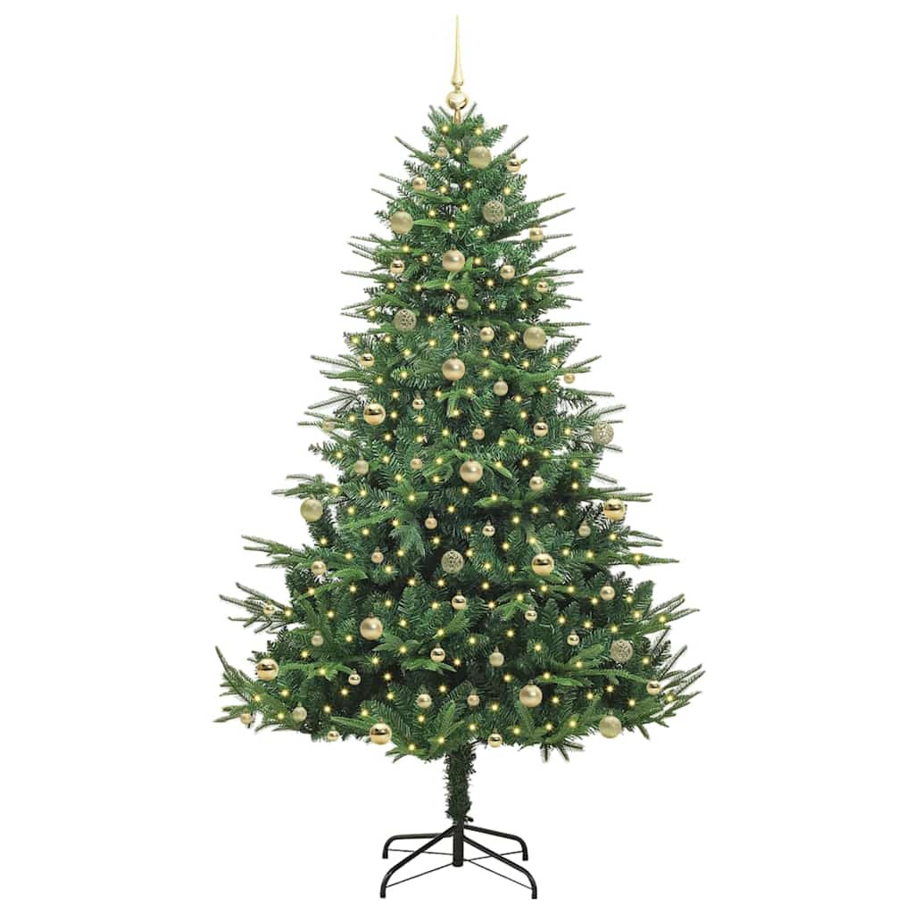 Artificial Pre-lit Christmas Tree with Ball Set Green 240 cm