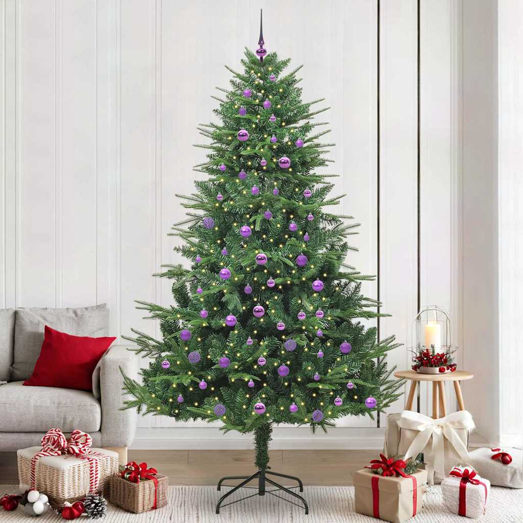 Artificial Pre-lit Christmas Tree with Ball Set Green 240 cm