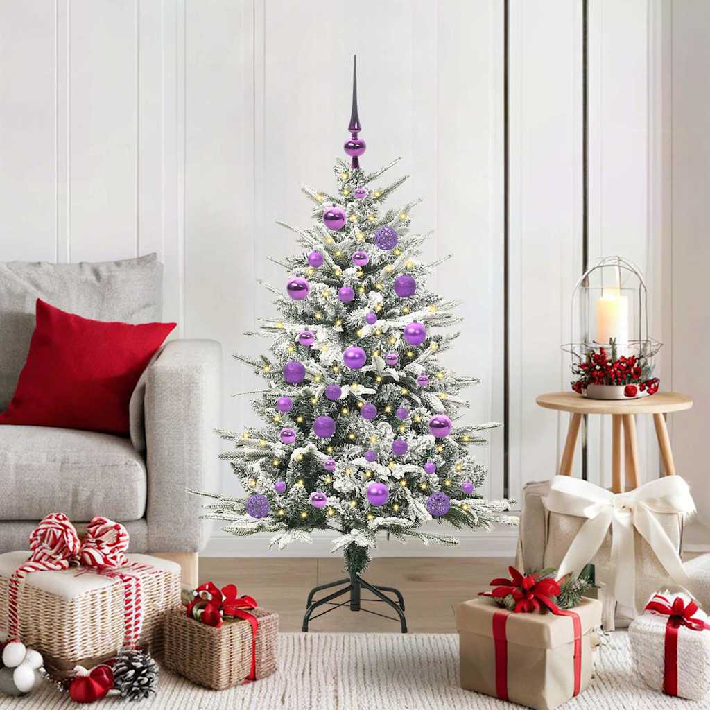 Artificial Pre-lit Christmas Tree with Ball Set Green 120 cm
