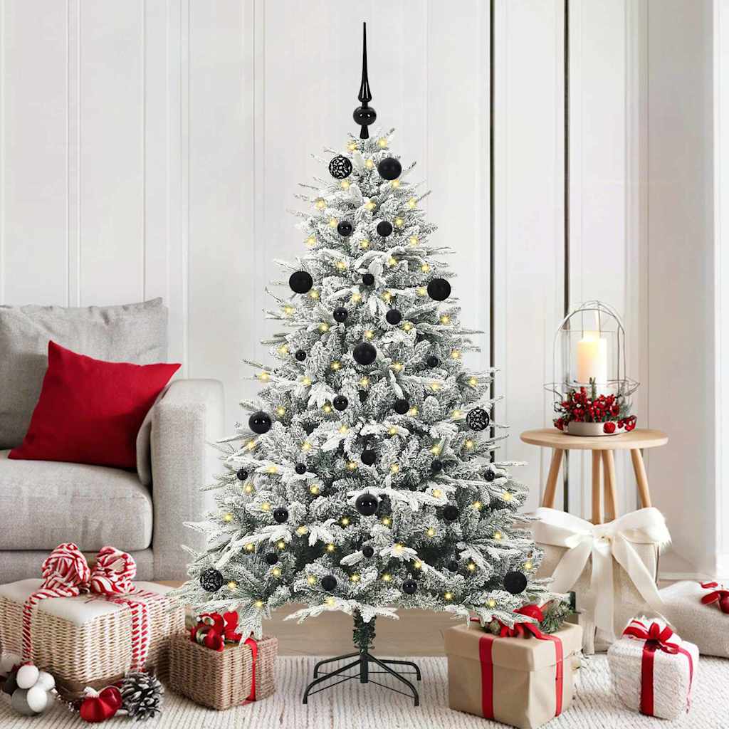 Artificial Pre-lit Christmas Tree with Ball Set Green 150 cm
