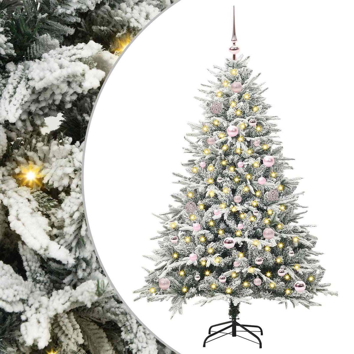 Artificial Pre-lit Christmas Tree with Ball Set Green 150 cm