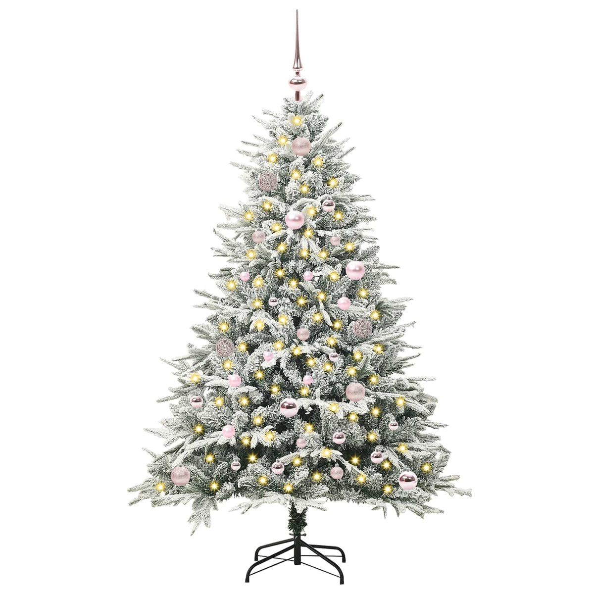 Artificial Pre-lit Christmas Tree with Ball Set Green 150 cm