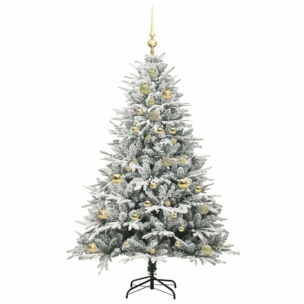 Artificial Pre-lit Christmas Tree with Ball Set Green 150 cm
