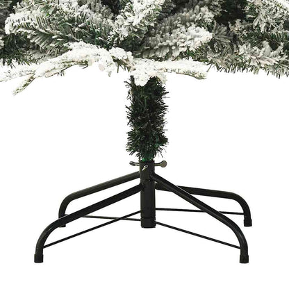 Artificial Pre-lit Christmas Tree Green 180 cm PVC and PE