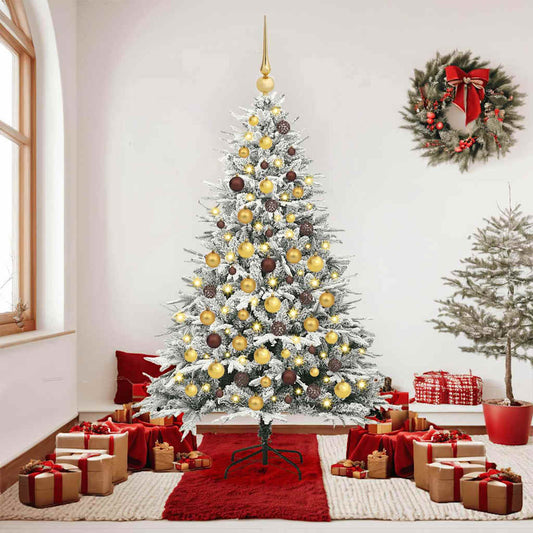 Artificial Pre-lit Christmas Tree with Ball Set Green 180 cm