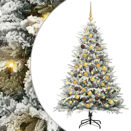 Artificial Pre-lit Christmas Tree with Ball Set Green 180 cm
