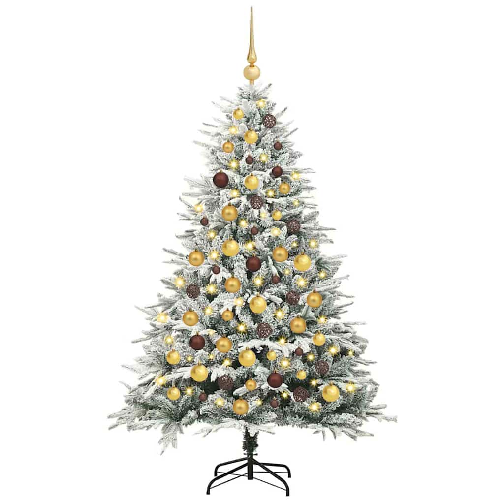 Artificial Pre-lit Christmas Tree with Ball Set Green 180 cm