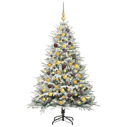 Artificial Pre-lit Christmas Tree with Ball Set Green 180 cm