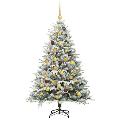 Artificial Pre-lit Christmas Tree with Ball Set Green 180 cm