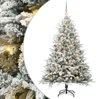 Artificial Pre-lit Christmas Tree with Ball Set Green 180 cm