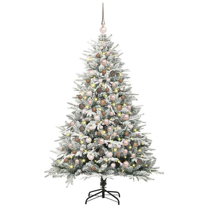 Artificial Pre-lit Christmas Tree with Ball Set Green 180 cm