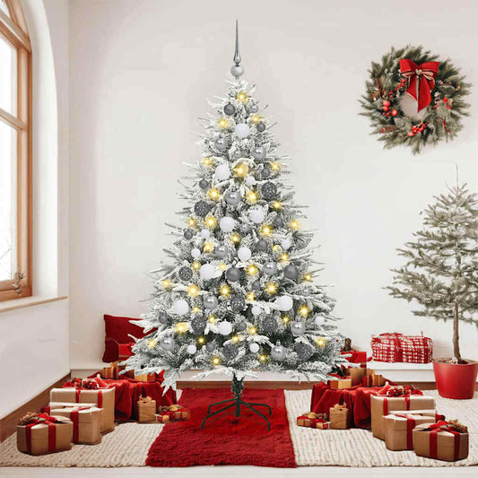 Artificial Pre-lit Christmas Tree with Ball Set Green 180 cm