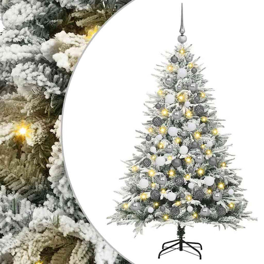 Artificial Pre-lit Christmas Tree with Ball Set Green 180 cm