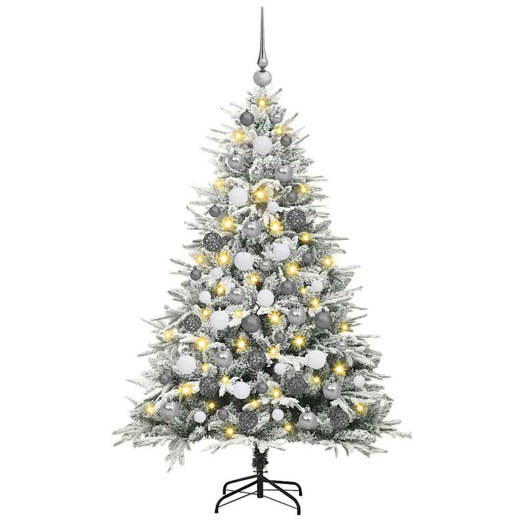 Artificial Pre-lit Christmas Tree with Ball Set Green 180 cm