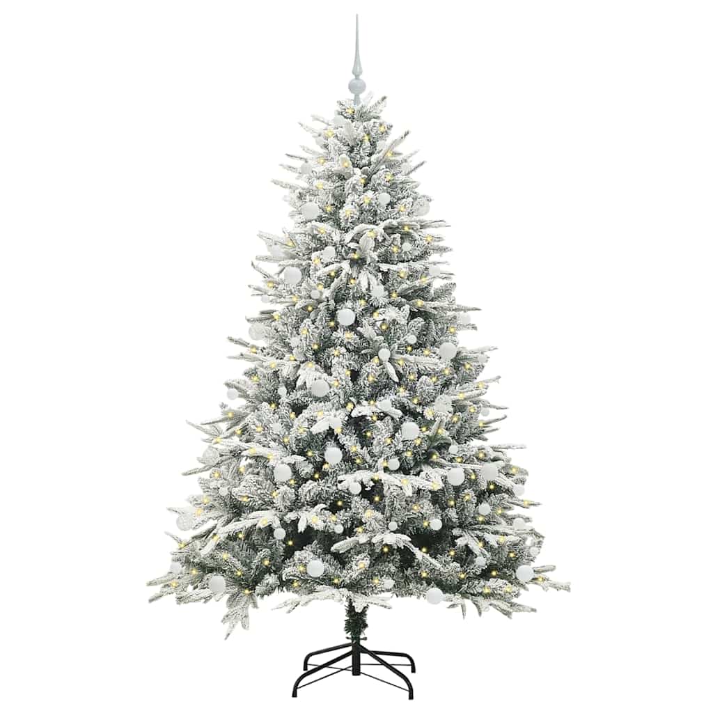 Artificial Pre-lit Christmas Tree with Ball Set Green 180 cm