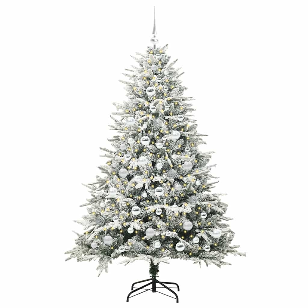 Artificial Pre-lit Christmas Tree with Ball Set Green 180 cm