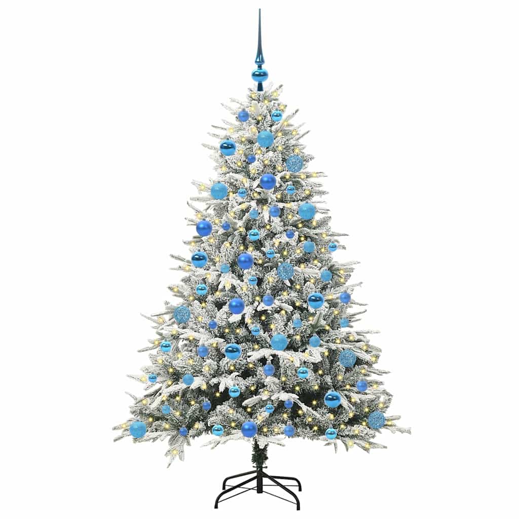 Artificial Pre-lit Christmas Tree with Ball Set Green 180 cm