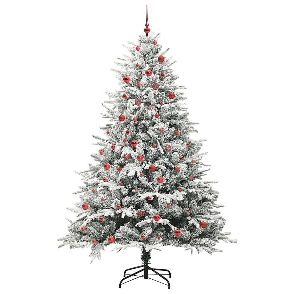 Artificial Pre-lit Christmas Tree with Ball Set Green 210 cm