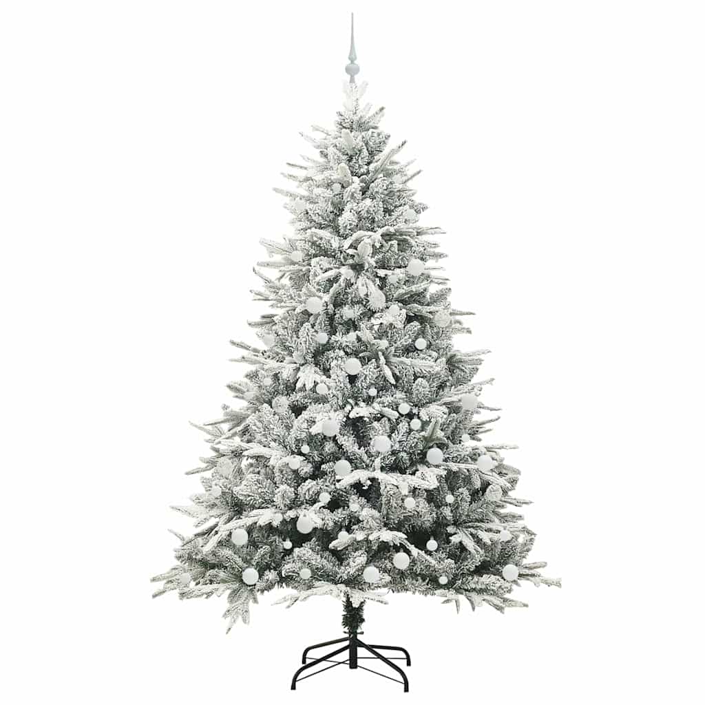 Artificial Pre-lit Christmas Tree with Ball Set Green 210 cm